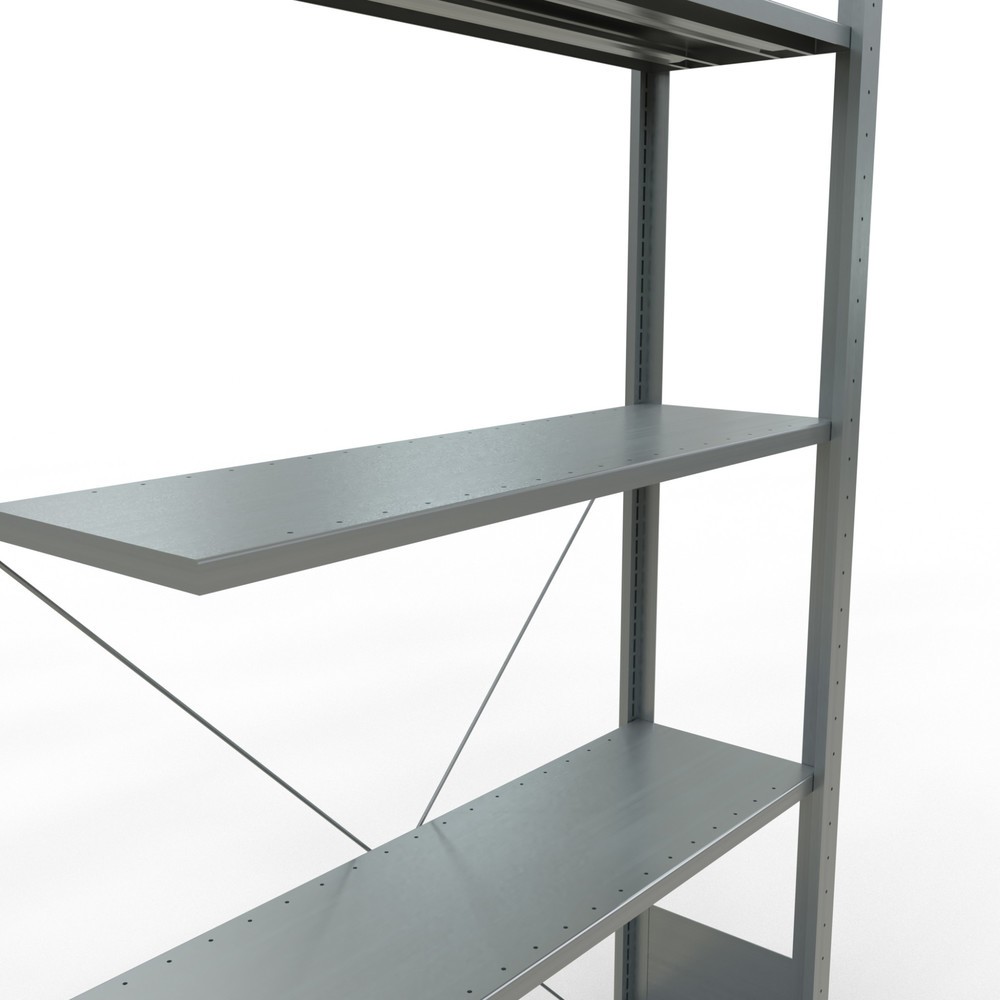 N° de l'image du produit 2 : Rayonnage à tablettes SCHULTE, système enfichable, travée auxiliaire, CT 150 kg, galvanisé, H x l x P 2 000 x 1 000 x 300 mm