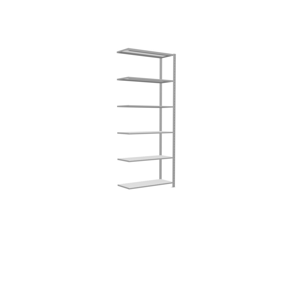 N° de l'image du produit 2 : Rayonnage à tablettes SCHULTE, travée auxiliaire, charge par tablette 150 kg, gris clair, HxlxP 2500 x 1000 x 400 mm