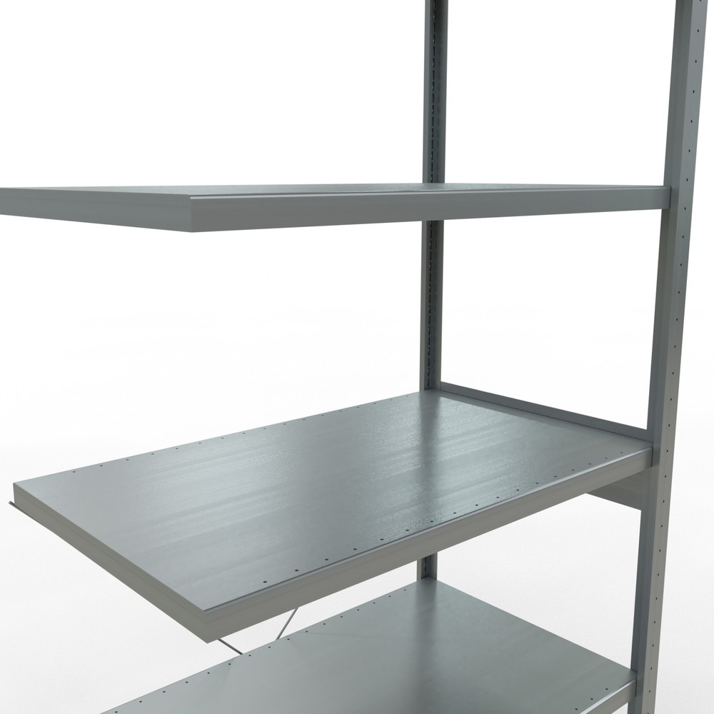 N° de l'image du produit 5 : Rayonnage à tablettes SCHULTE, système à emboîter, travée auxiliaire, charge par tablette 330 kg, galvanisé, H x l x P 2 500 x 1 000 x 600 mm
