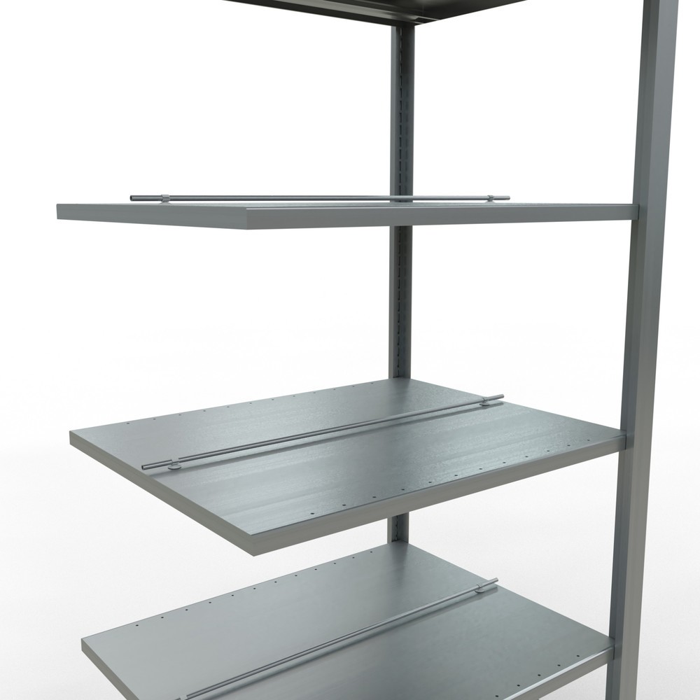 N° de l'image du produit 5 : Rayonnage de bureau SCHULTE travée auxiliaire, utilisable des deux côtés, avec butées centrales, CT 150 kg, HxlxP 2 000 x 750 x 600 mm