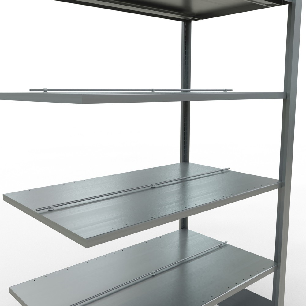 N° de l'image du produit 4 : Rayonnage de bureau SCHULTE travée auxiliaire, utilisable des deux côtés, avec butées centrales, CT 150 kg, HxlxP 2 000 x 1 000 x 600 mm