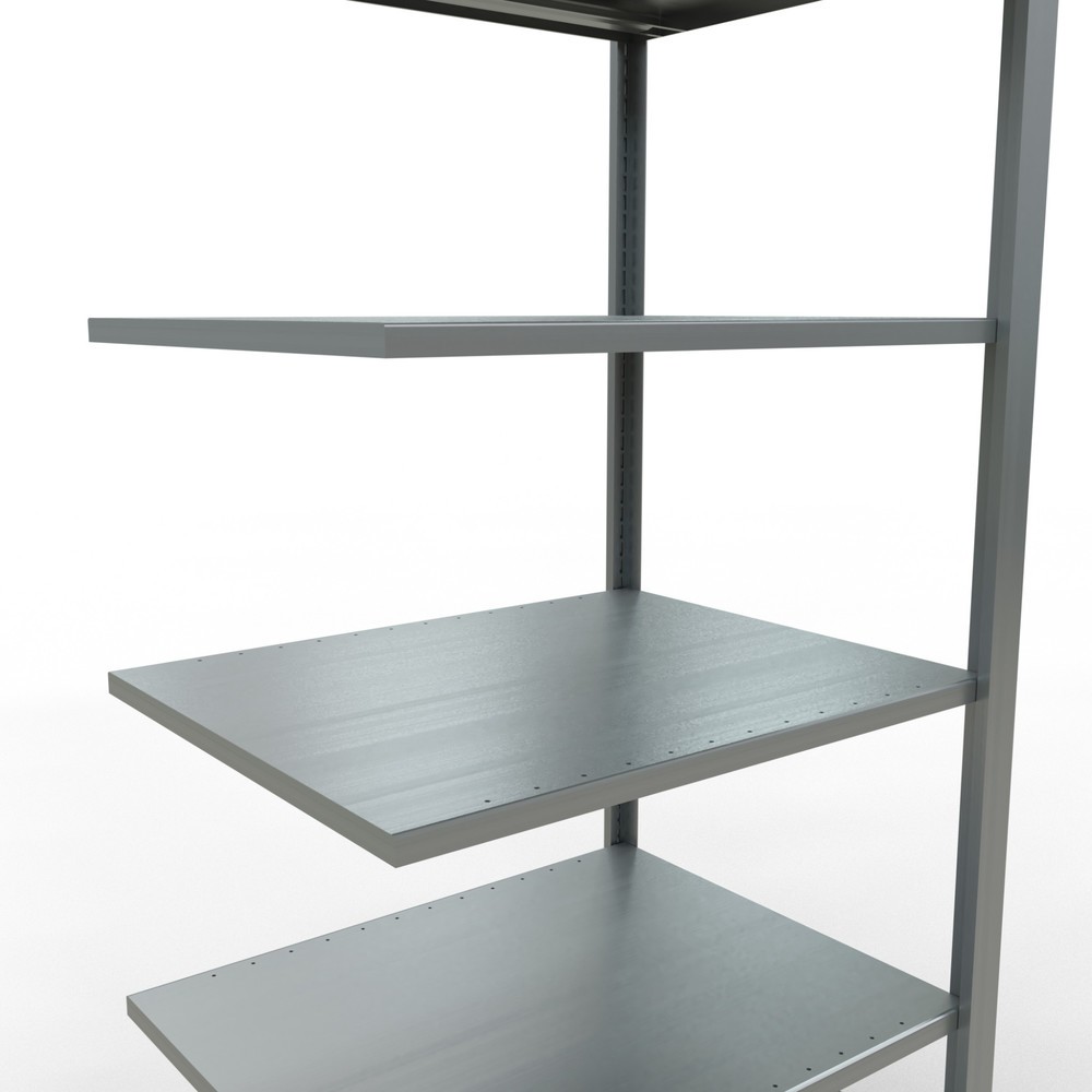 N° de l'image du produit 4 : Rayonnage de bureau SCHULTE travée auxiliaire, utilisable des deux côtés, sans butées centrales, CT 150 kg, HxlxP 2 000 x 750 x 600 mm