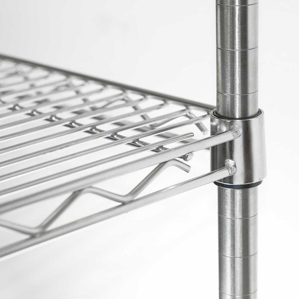 N° de l'image du produit 2 : Rayonnage de stockage Stalgast en acier chromé 610x610x1800 mm