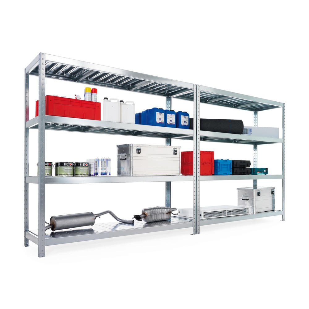 N° de l'image du produit 3 : Rayonnage grande portée META, avec panneaux en acier, capacité de charge 500 kg, H x l x P 1 970 x 2 000 x 400 mm