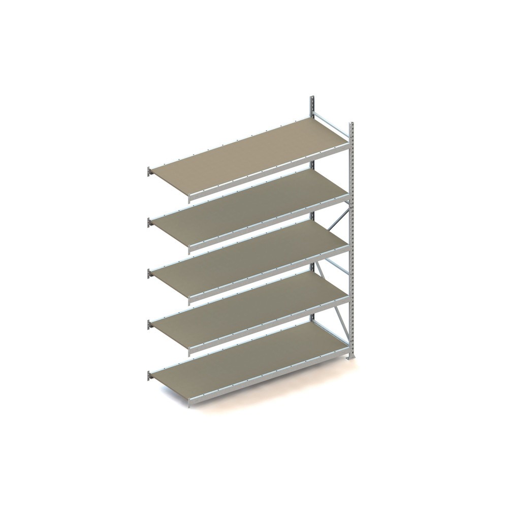 Illustration du produit: Rayonnage grande portée META, avec panneaux agglomérés, capacité de charge 600 kg, TA, H x l x P 3 000 x 2 200 x 800 mm