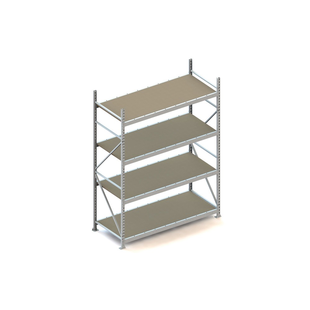 Illustration du produit: Rayonnage grande portée META, avec panneaux agglomérés, capacité de charge 600 kg, module de base, H x l x P 2 500 x 1 800 x 800 mm