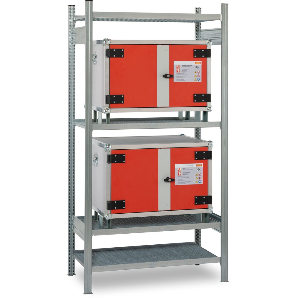 N° de l'image du produit 2 : Rayonnage pour armoires à batteries CEMO, avec fixation au mur, pour max. 2 unités