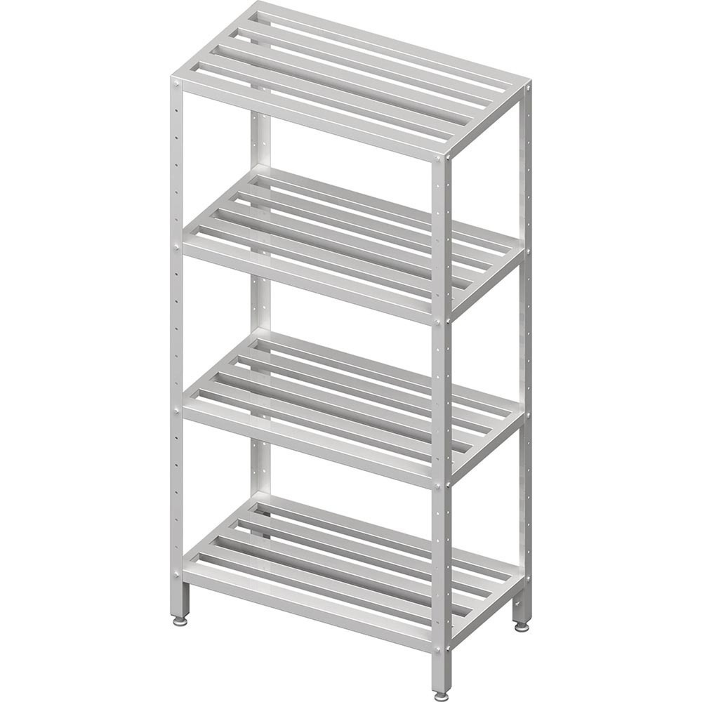 Illustration du produit: Étagère Stalgast à tablettes grilles réglables en hauteur, 600x400x1800 mm, à monter soi-même