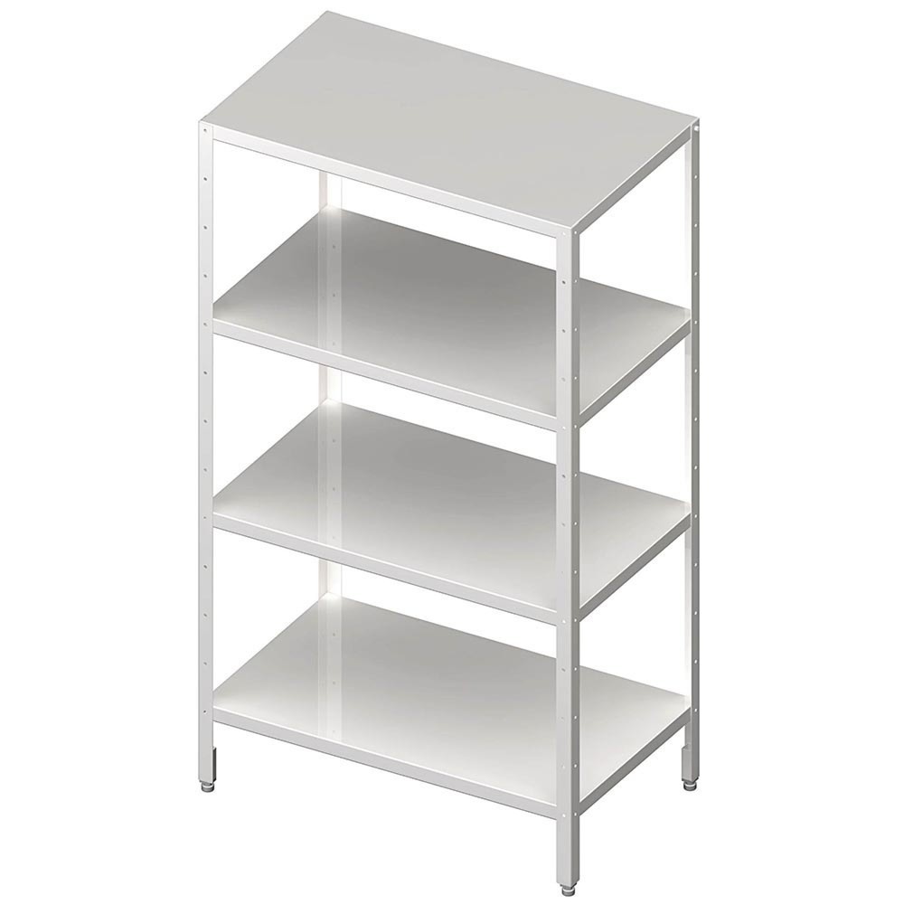 N° de l'image du produit 1 : Étagère Stalgast à tablettes lisses, réglables en hauteur, 600x400x1800 mm, à monter soi-même