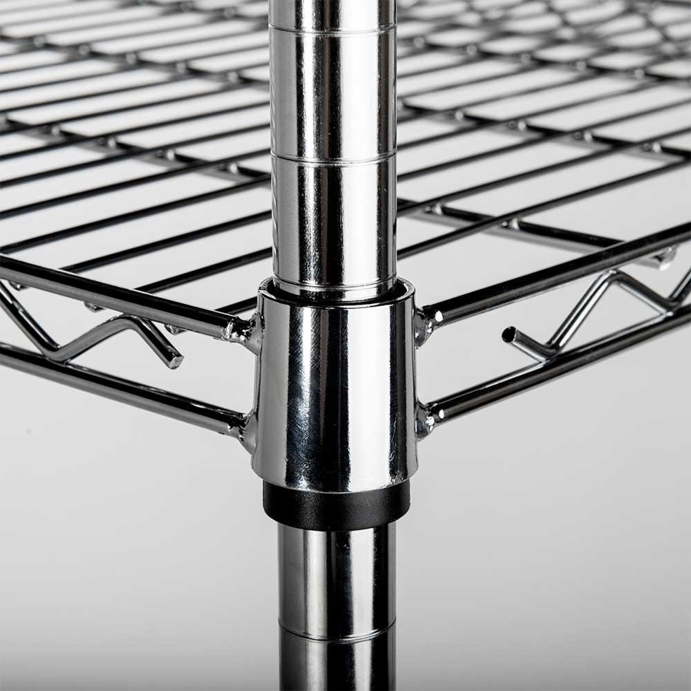 N° de l'image du produit 2 : Rayonnages d’entrepôt Stalgast en acier chromé, dimension 900x400x1800 mm (LxPxH)
