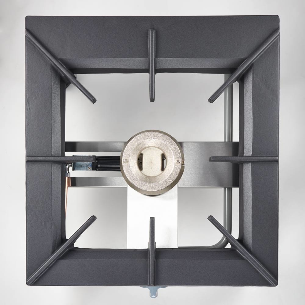 N° de l'image du produit 6 : Réchaud à gaz Stalgast Top Power 11 kW, avec support de casserole en acier inoxydable, G30, 567 x 567 x 413 mm