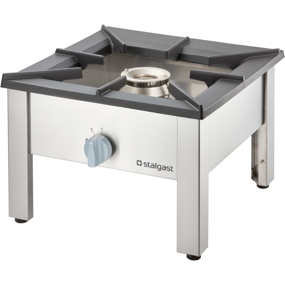 N° de l'image du produit 2 : Réchaud à gaz Stalgast Top Power 14kW, avec support de casserole en acier inoxydable, G20, 567 x 567 x 413 mm