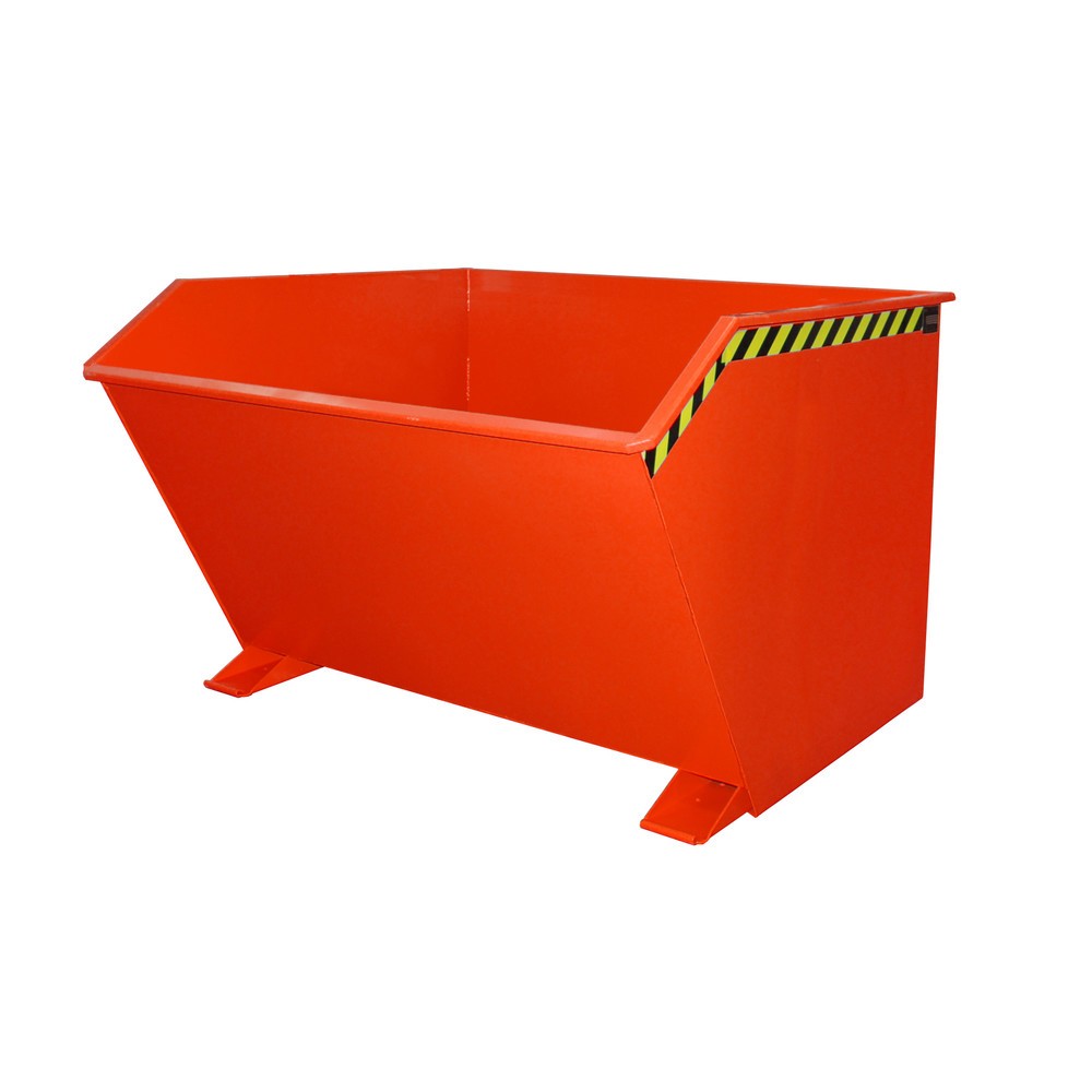 Imagen del producto: Bauer® Depósito basculante, altura de construcción baja, pintado, volumen 2 m³, RAL 3000 rojo fuego