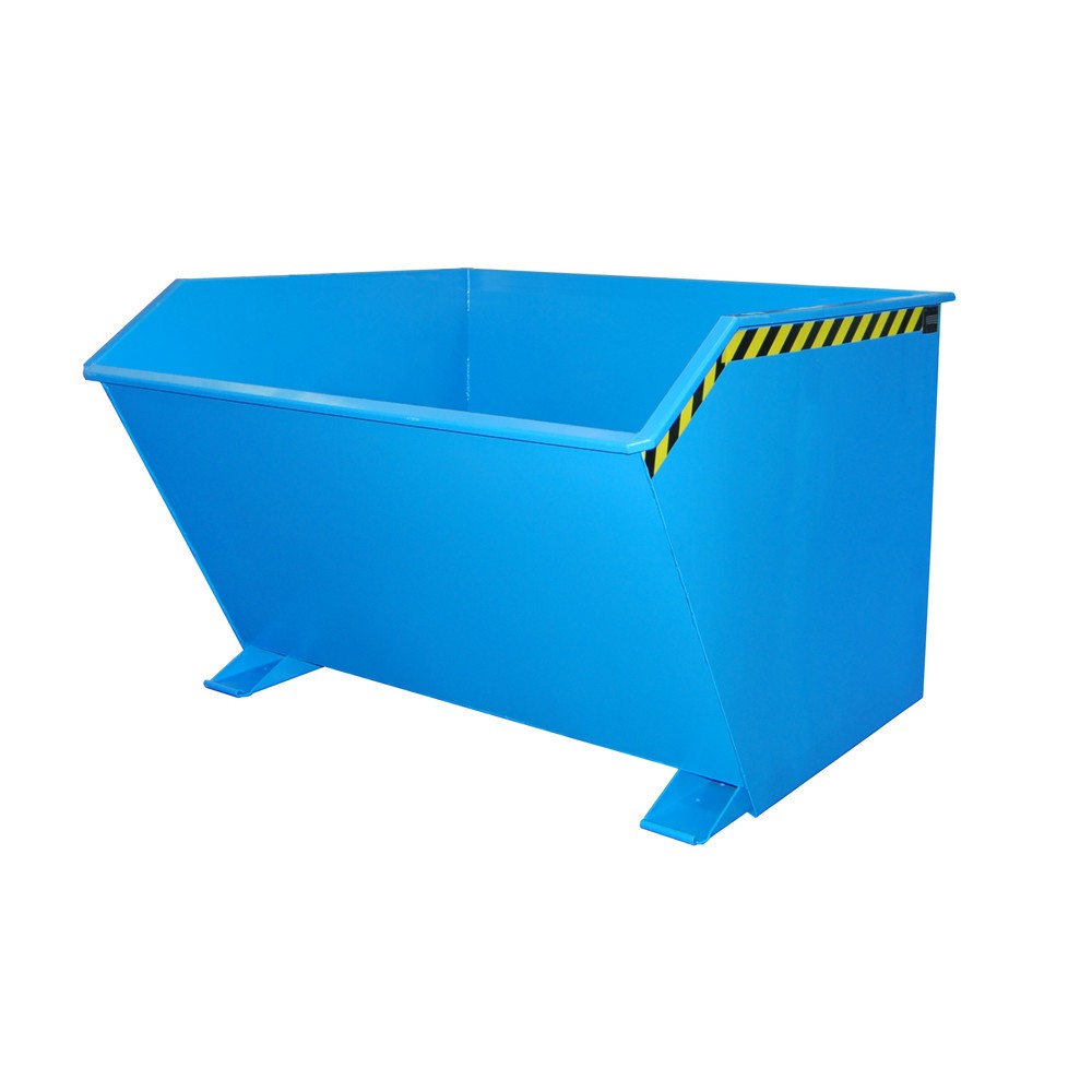 Imagen del producto: Bauer® Depósito basculante, altura de construcción baja, pintado, volumen 2 m³, RAL 5012 azul luminoso