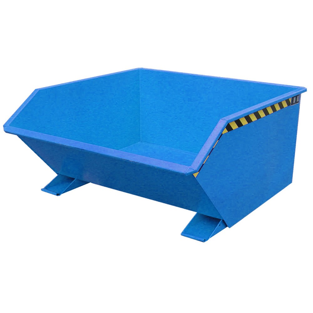 Imagen del producto: Bauer® Volquete, altura de construcción baja, pintado, volumen 0,75 m³, RAL 5012 azul luminoso