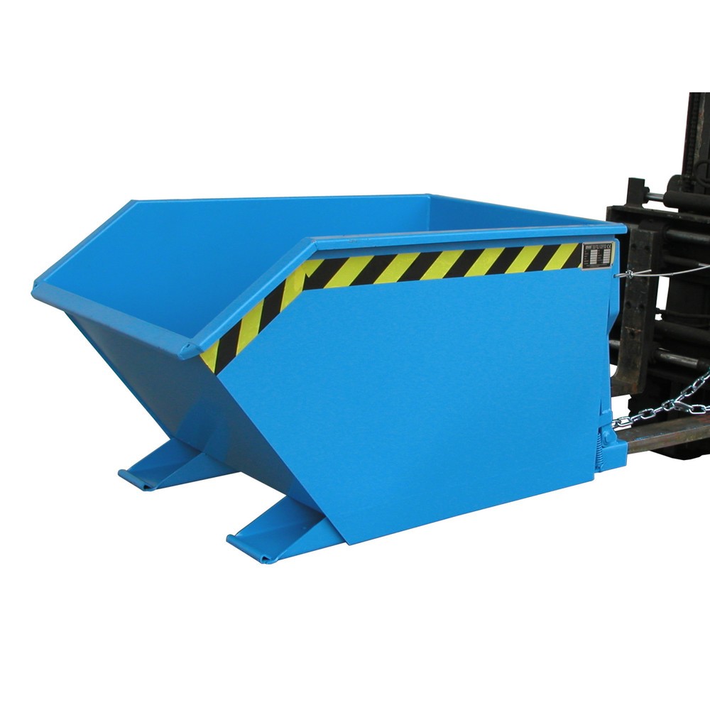 Imagen del producto: Bauer® Volquete, altura de construcción baja, pintado, volumen 0,5 m³, RAL 5012 azul luminoso