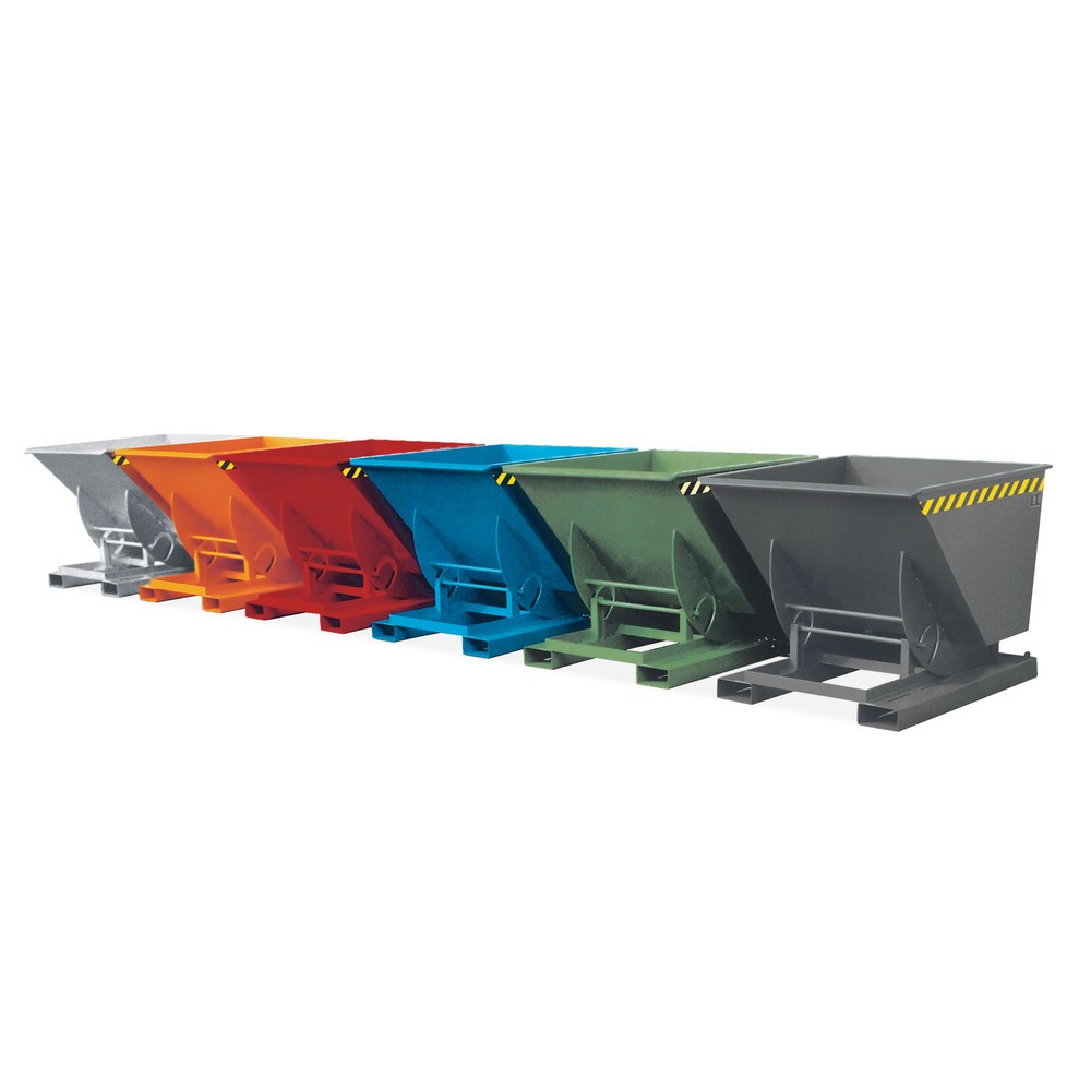 Imagen del producto: Recipiente de vuelco Bauer® con mecanismo rodante, CC 1.000 kg, galvanizado, volumen 1,5 m³