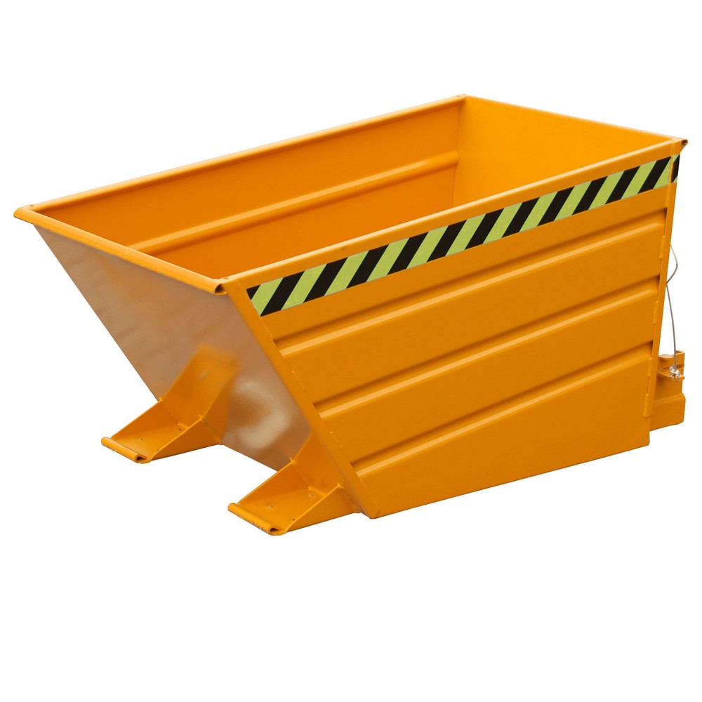 Número de imagen del producto 1: Bauer® Depósito basculante compacto, pintado, volumen 0,5 m³, RAL 2000 amarillo naranja