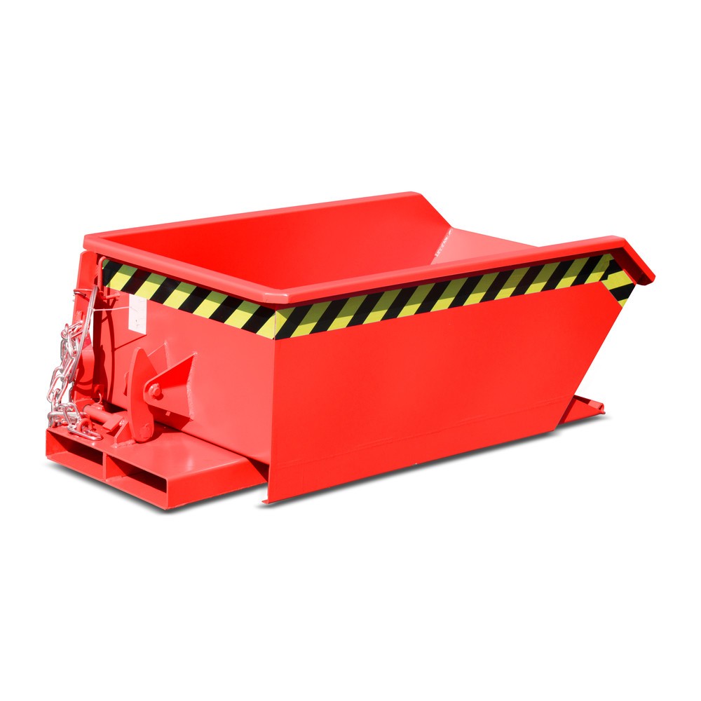 Número de imagen del producto 3: Bauer® Mini tanque de volcado, altura de construcción extremadamente baja, pintado, volumen 0.23 m³, RAL 5012 azul luminoso