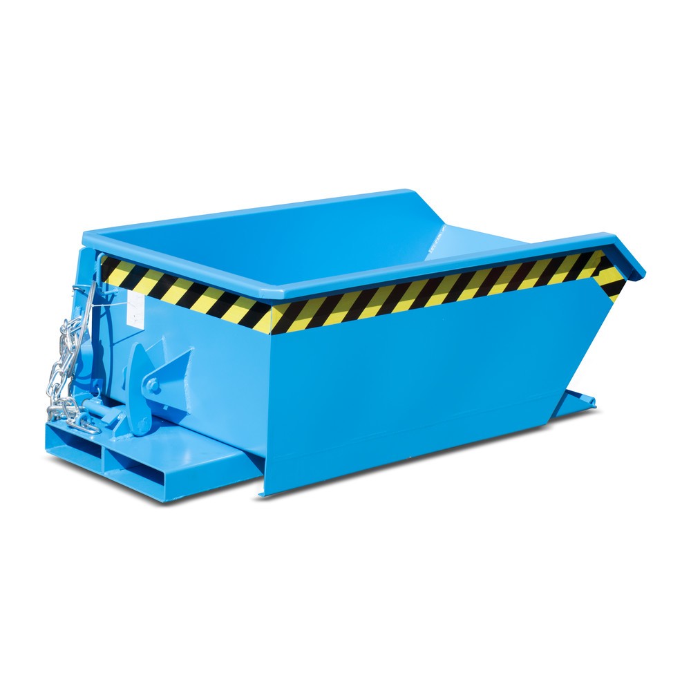 Número de imagen del producto 6: Bauer® Mini tanque de volcado, altura de construcción extremadamente baja, pintado, volumen 0.23 m³, RAL 5012 azul luminoso