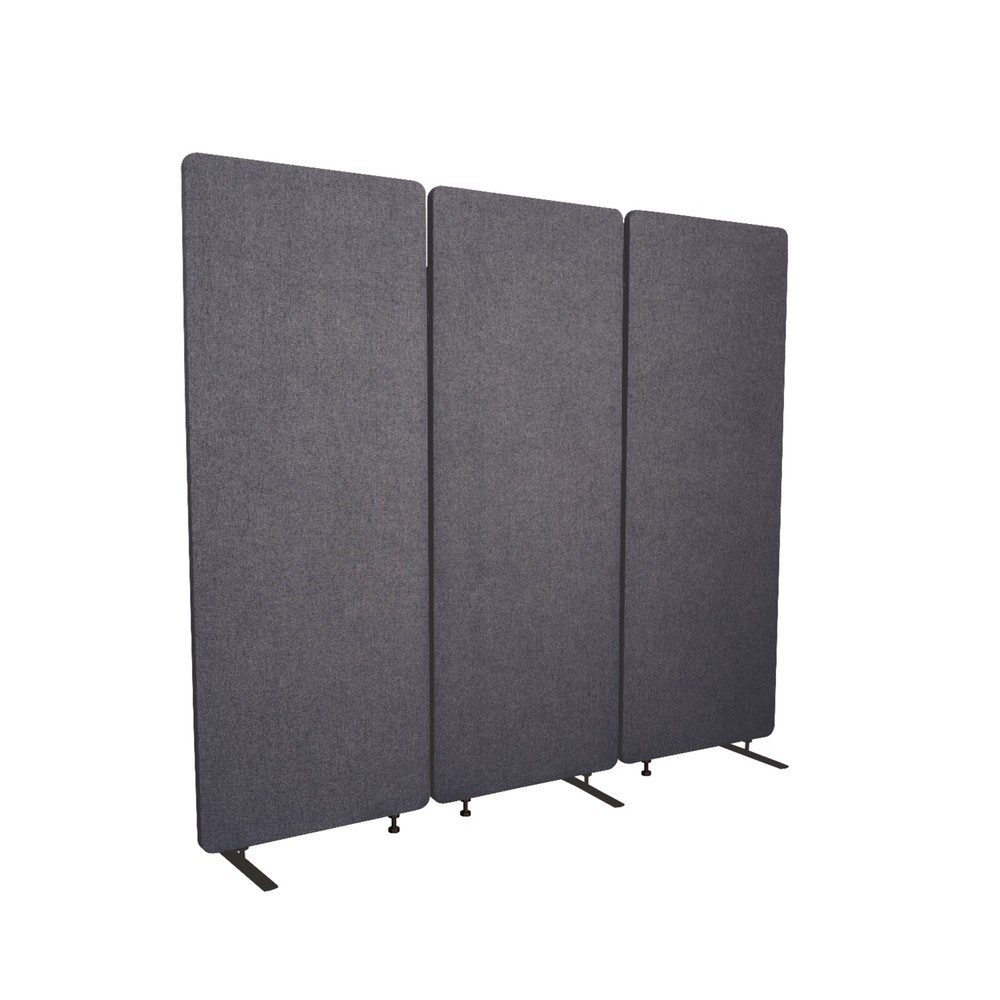 Produktabbildung Nr. 3: RECLAIM Akustiktrennwand, 3-teiliger Raumteiler, Breite 1.830 mm, schiefergrau