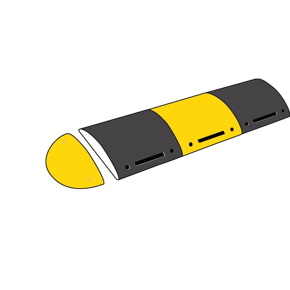 Product image no. 3: Recycled speed bump, < 30 km/h, closure element, yellow