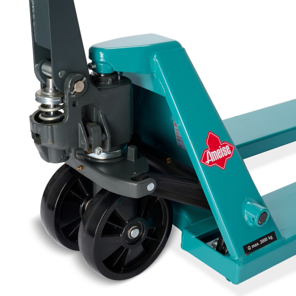 Zdjęcie produktu nr 11: Ręczny wózek paletowy Ameise® PTM 2.0, udźwig 2000 kg, długość wideł 1800 mm, poliuretan, podwójne rolki