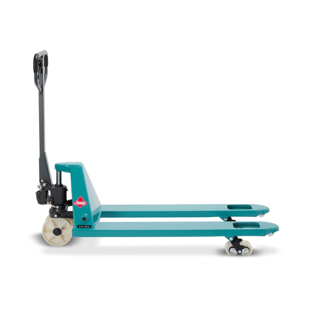 Zdjęcie produktu nr 12: Ręczny wózek paletowy Ameise® PTM 2.0, udźwig 2000 kg, długość wideł 1150 mm, nylon, podwójne rolki