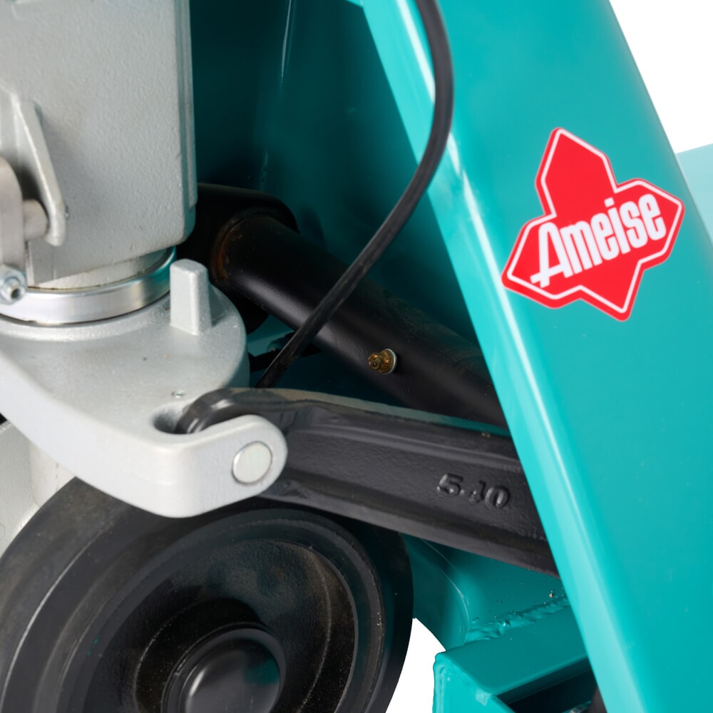 Zdjęcie produktu nr 9: Ręczny wózek paletowy Ameise® PTM 2.5 z hamulcem ręcznym, udźwig 2500 kg, długość wideł 1150 mm, guma/poliuretan