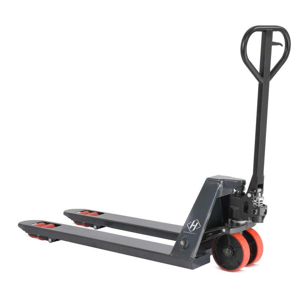 Zdjęcie produktu nr 1: Ręczny wózek paletowy HEMMDAL PTM 2.5, udźwig 2500 kg, długość wideł 1150 mm, poliuretan, podwójne rolki