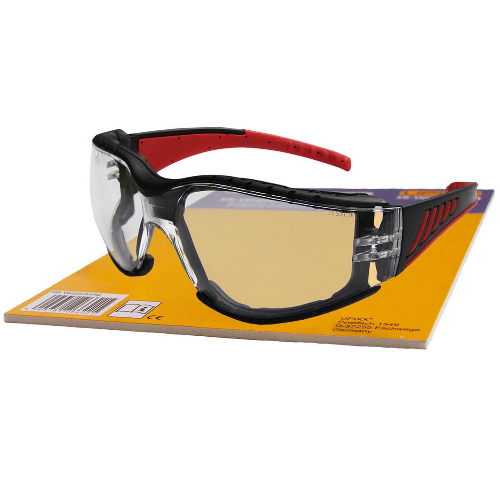 Produktabbildung: Red Vision Schutzbrille, schwarz/roter Rahmen