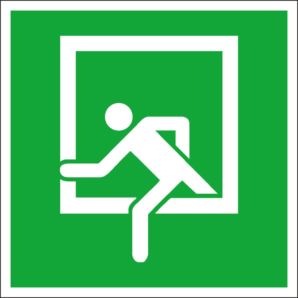 Product afbeelding: SafetyMarking® Nooduitgang, hxb 150 x 150 mm, folie HI