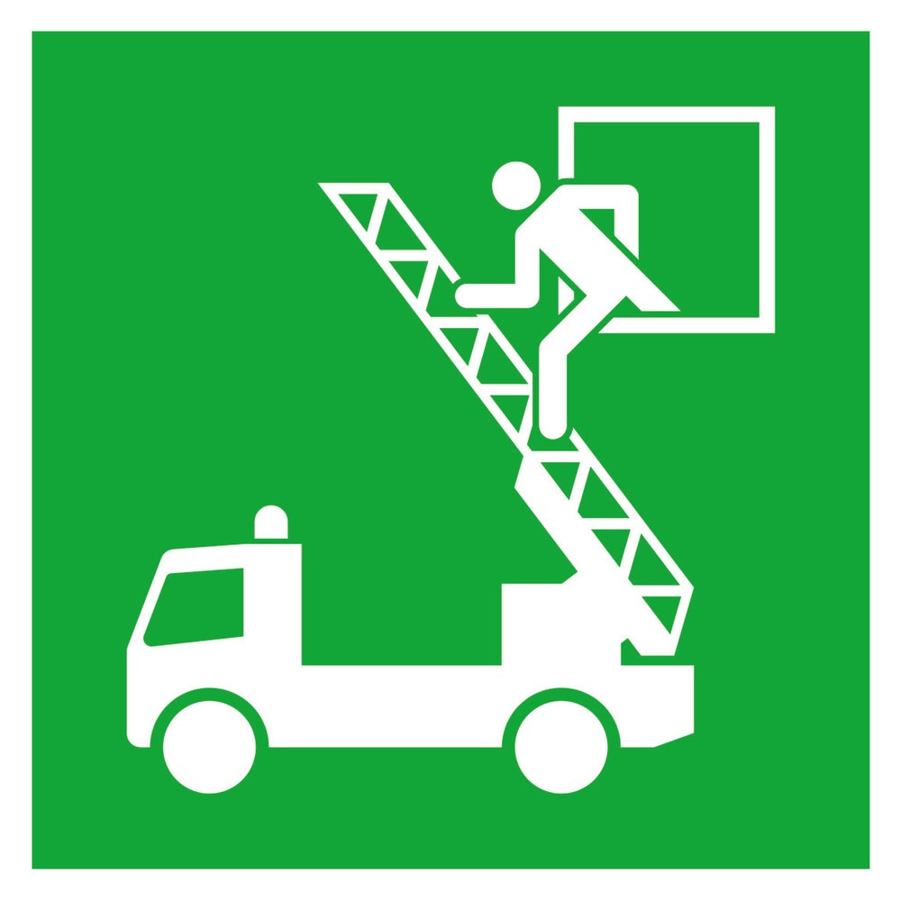 Product afbeelding: SafetyMarking® Reddingsuitgang, hxb 150 x 150 mm, folie HI