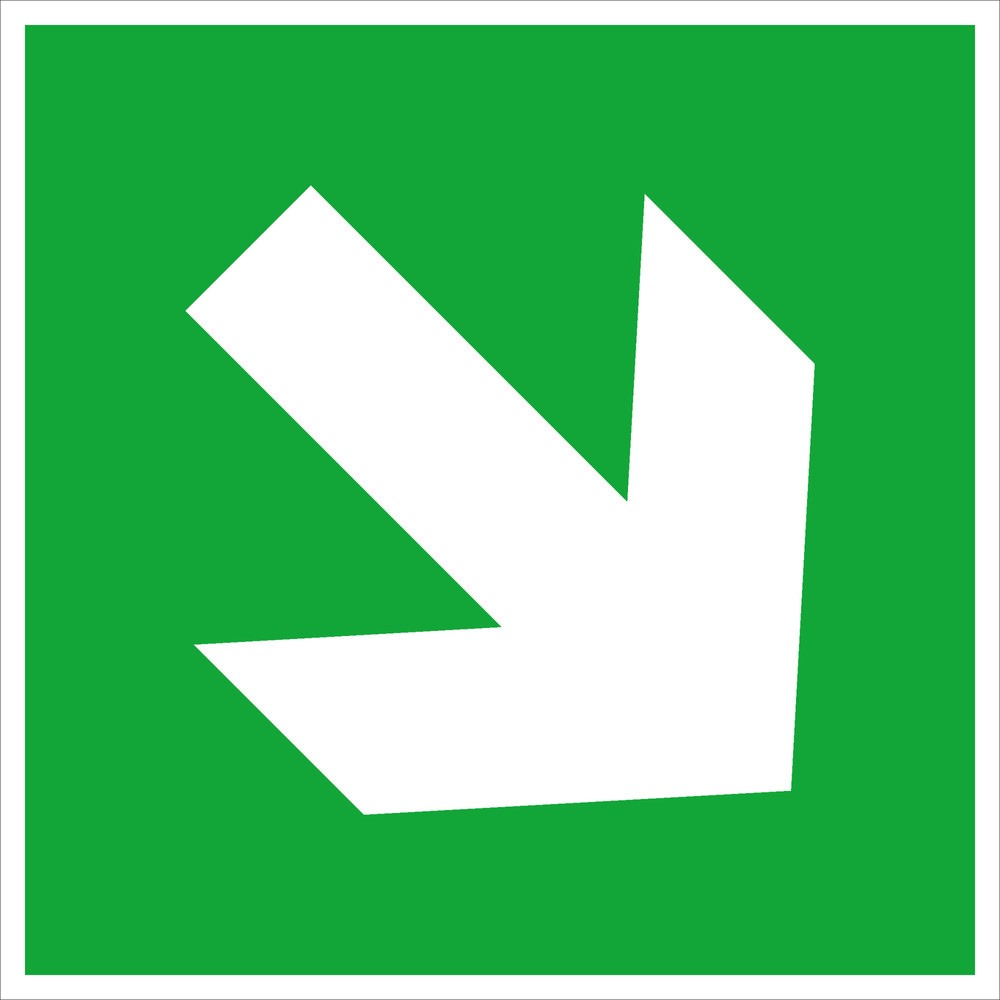 Product afbeelding: SafetyMarking® Richtingspijl omhoog/omlaag, h x b 150 x 150 mm, folie HI