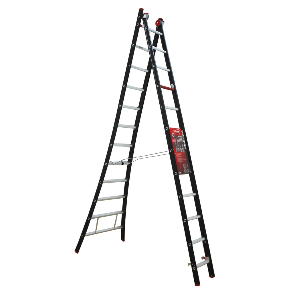 Mehrzweckleiter Nevada 2-teilig, 2 x 8 Stufen Produktabbildung: Mehrzweckleiter Nevada 2-teilig, 2 x 8 Stufen