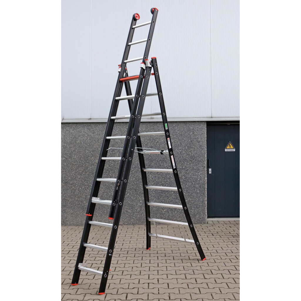Mehrzweckleiter Nevada 3-teilig, 3 x 8 Stufen Produktabbildung: Mehrzweckleiter Nevada 3-teilig, 3 x 8 Stufen