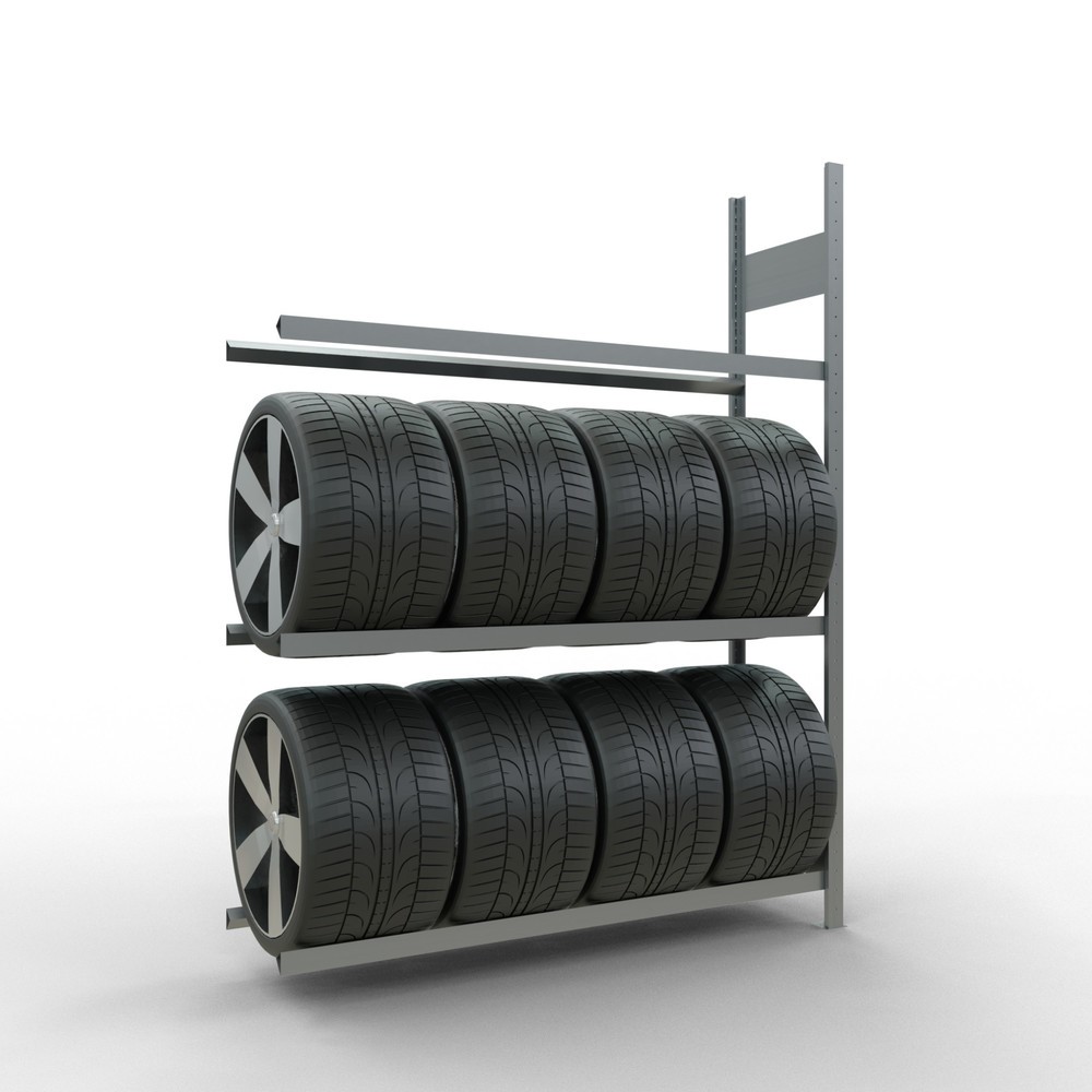 Číslo obrázka výrobku 2: Regál na pneumatiky SCHULTE, nadstavbové pole, v x š x h 2 000 x 1 500 x 400 mm