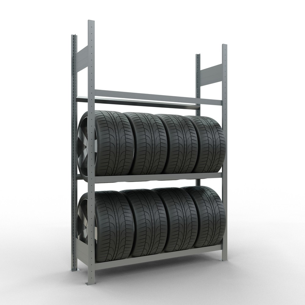 Číslo obrázka výrobku 3: Regál na pneumatiky SCHULTE, základné pole, v x š x h 2 000 x 1 300 x 400 mm