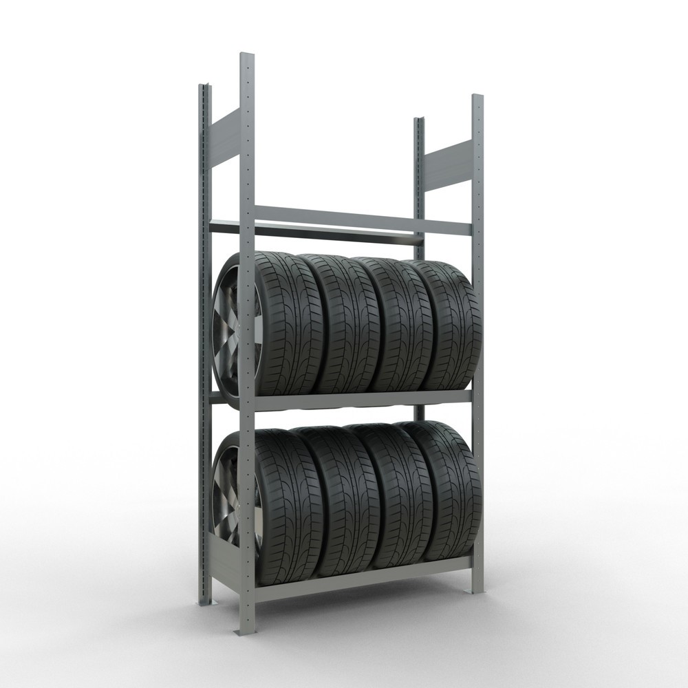 Číslo obrázku produktu 3: Regál na pneumatiky SCHULTE, základní pole, VxŠxH 2000 x 1000 x 400 mm