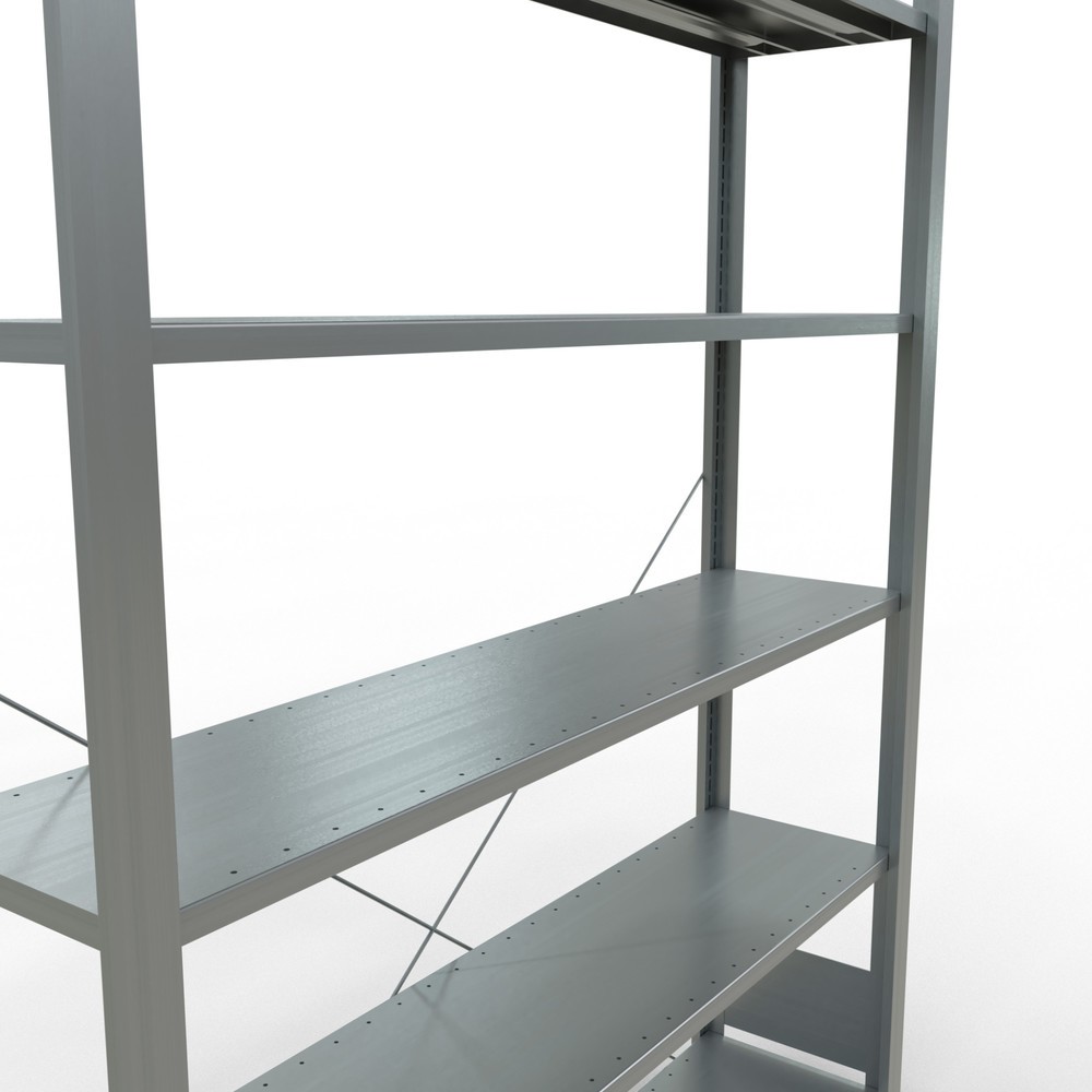 Číslo obrázku produktu 4: Regál na spisy SCHULTE základní pole, jednostranný, bez koncových dorazů, nosnost police 85 kg, VxŠxH 2000 x 1300 x 300 mm