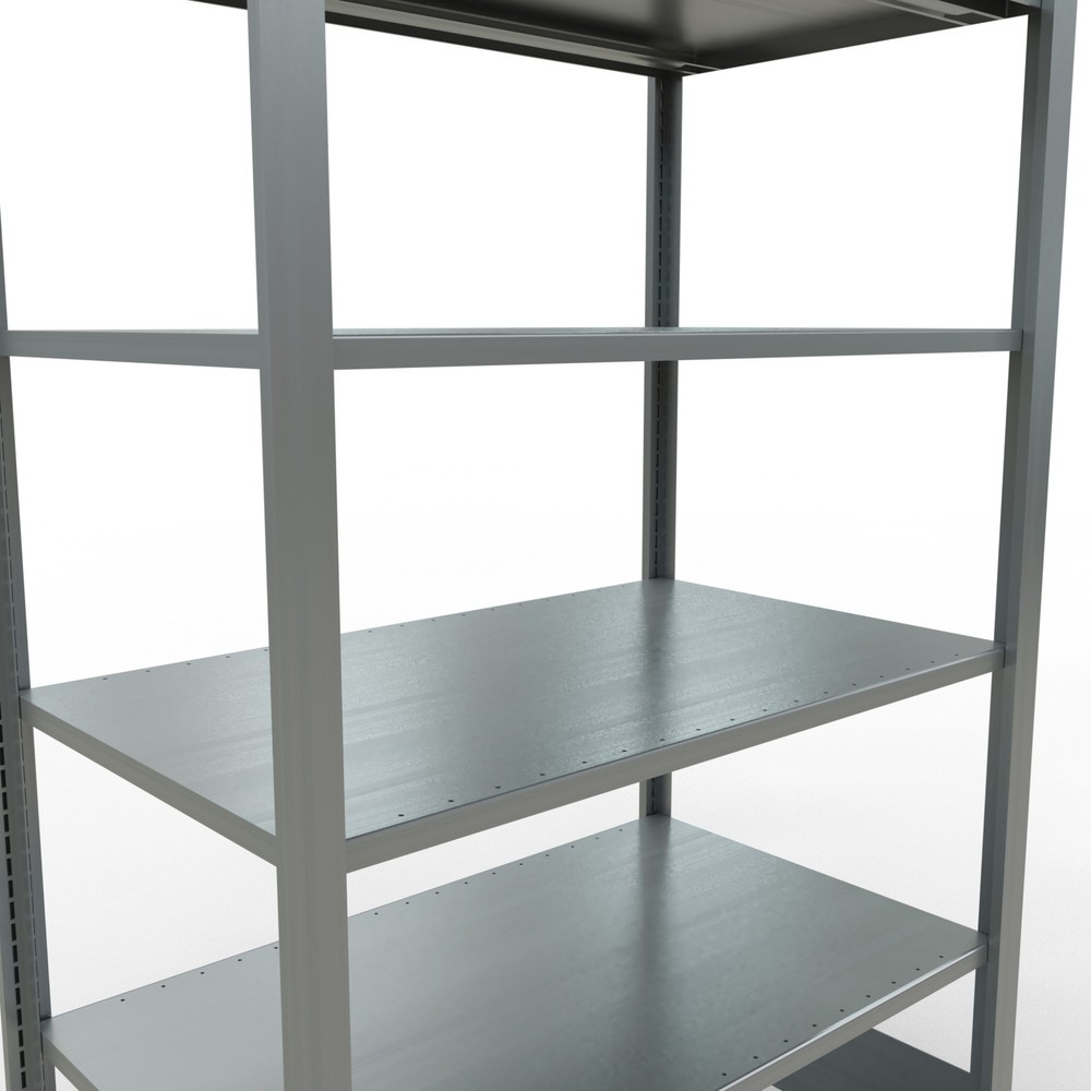 Číslo obrázku produktu 5: Regál na spisy SCHULTE základní pole, dvoustranné provedení, bez středových dorazů, nosnost police 150 kg, VxŠxH 2000 x 1000 x 600 mm