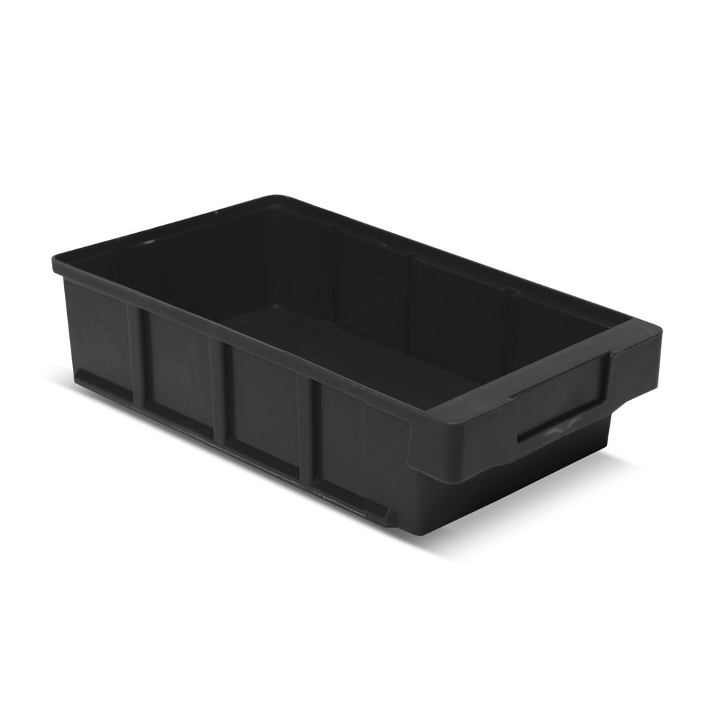 Produktabbildung: Regalkästen ohne Sichtöffnung, BxT 186 x 300 mm, grau