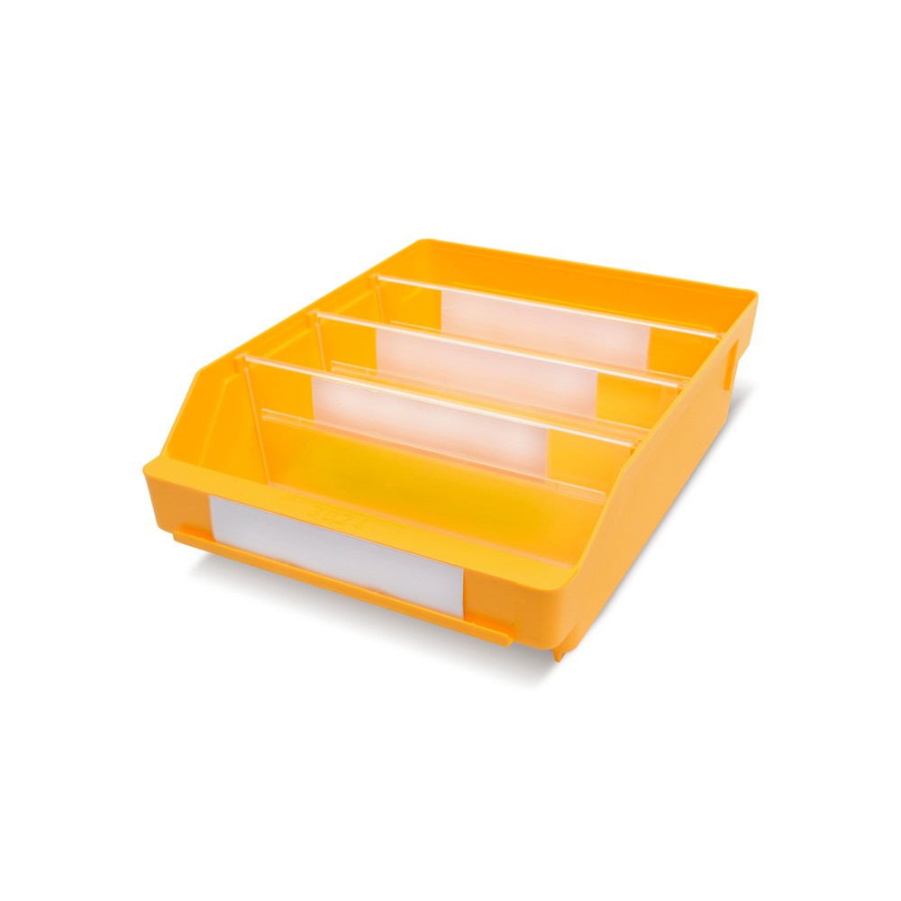 Obrázok výrobku: Regálové boxy s priezorom, Š x H 240 x 300 mm, žltá farba