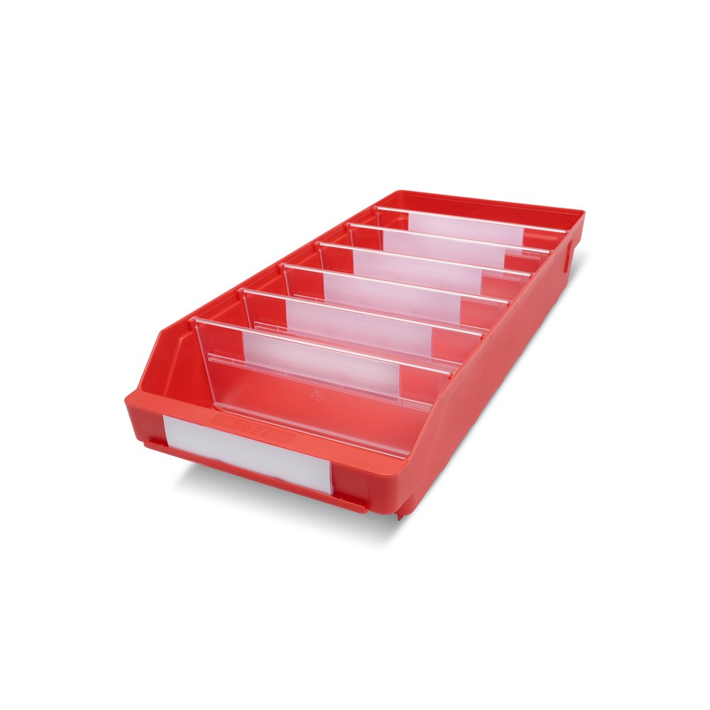 Obrázok výrobku: Regálové boxy s priezorom, Š x H 240 x 500 mm, červená farba
