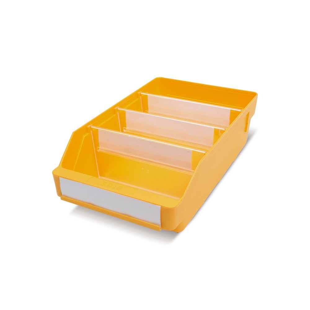 Obrázek produktu: Regálové boxy s průzorem, ŠxH 180 x 300 mm, žlutá