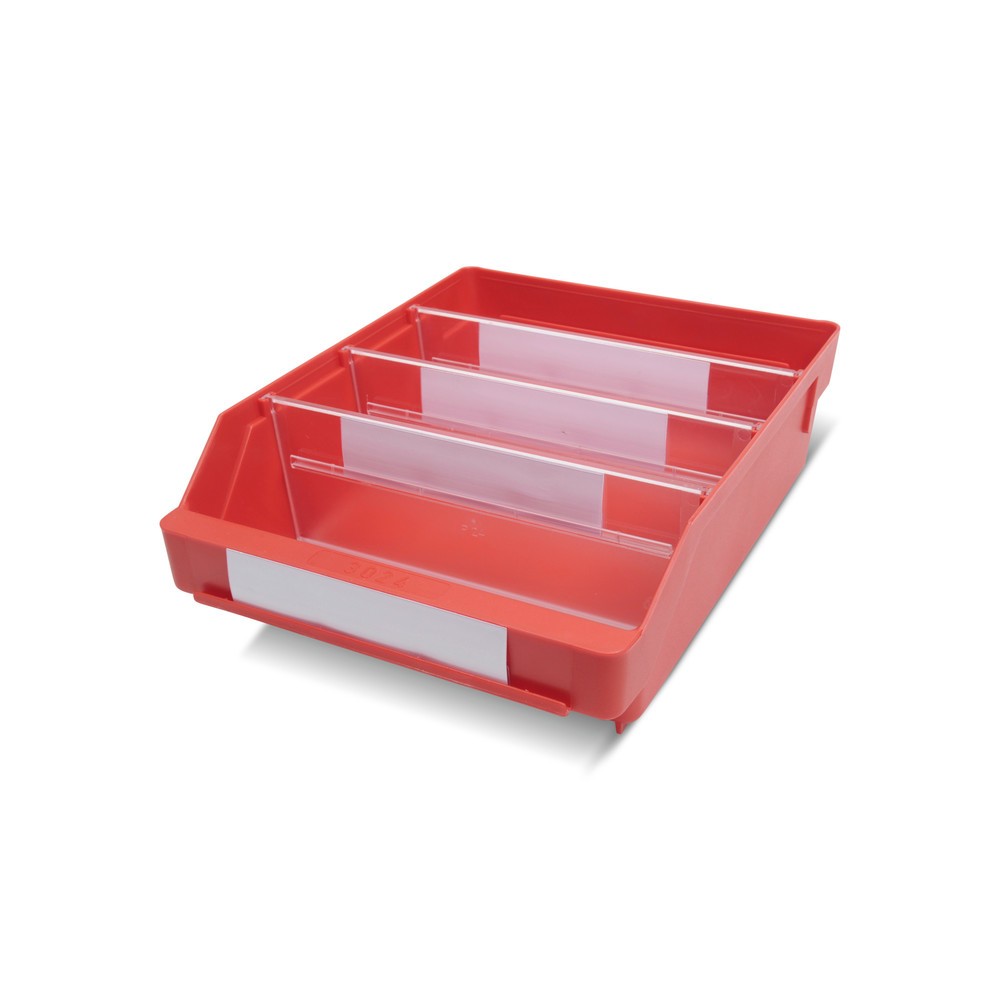 Obrázek produktu: Regálové boxy s průzorem, ŠxH 240 x 300 mm, červená