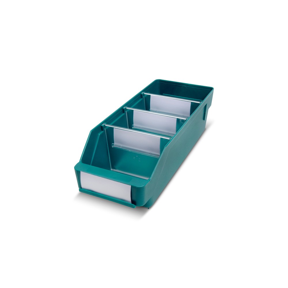 Obrázek produktu: Regálové boxy s průzorem, ŠxH 120 x 300 mm, zelená