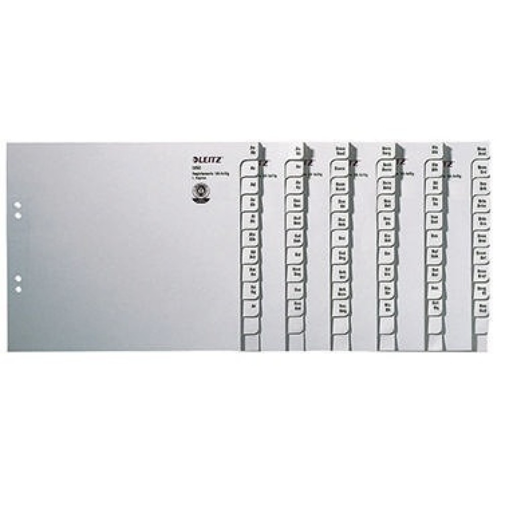 Produktabbildung Nr. 1: Leitz Registerserie 13500085 DIN A4 A-Z für 50Ordner Tauenpapier grau