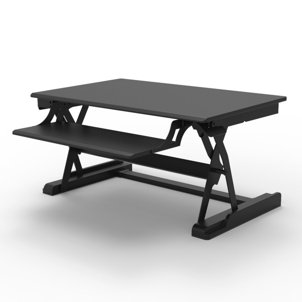 Illustration du produit: Rehausse de bureau Premium réglable en hauteur, noir