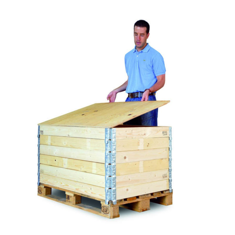 N° de l'image du produit 3 : Cadre en bois pour palettes Euro, dimensions 1/2, LxlxH 800 x 600 x 200 mm